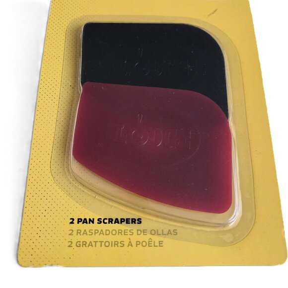 Lodge Cast Iron Skillet Scrapers 2pc Combo Set Kitchen Cleaning Tools Pans - Picture 3 of 6